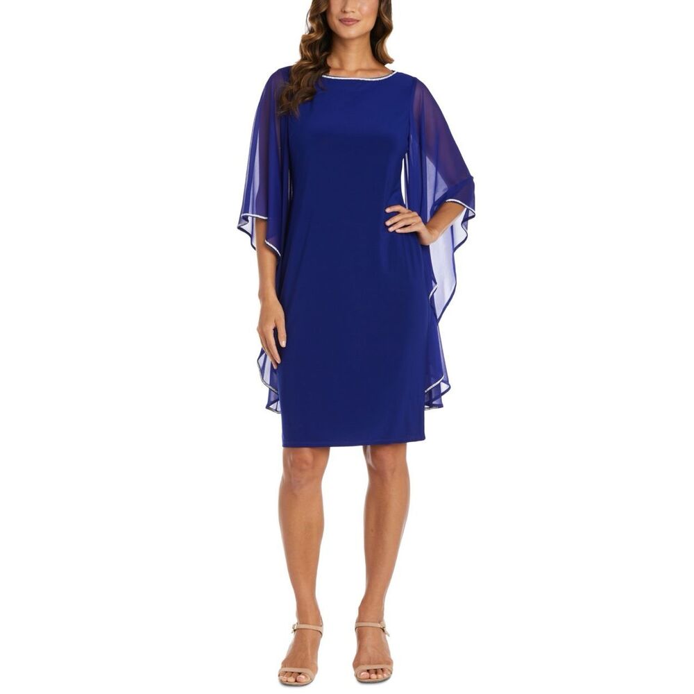 R &‎ M Richards Petite Beaded Sheath Dress Size 4P